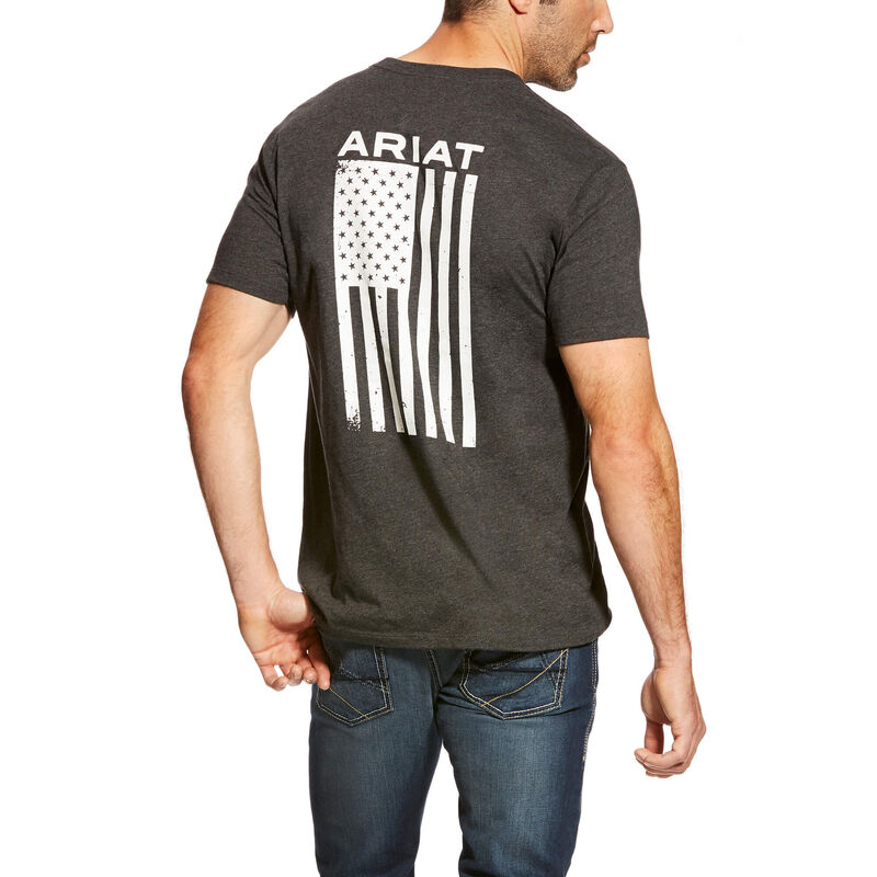 Camisetas Ariat Freedom Gris Oscuro Hombre - Chile 061-BPNGRO